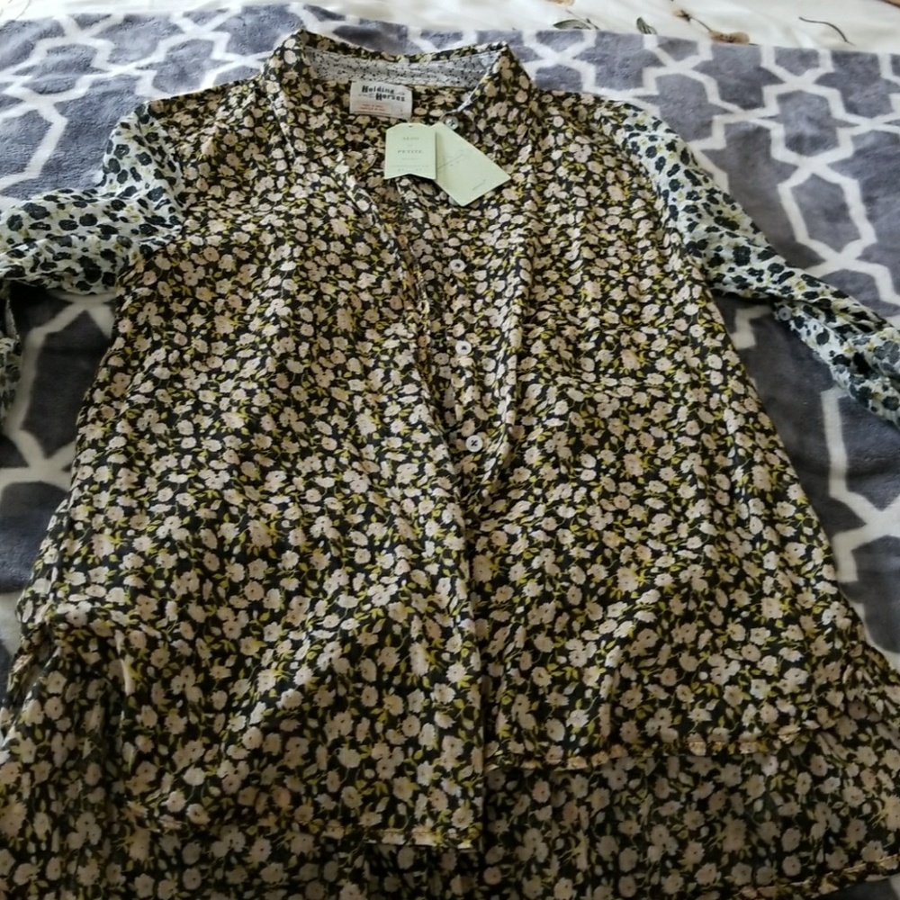 Peplum back blouse